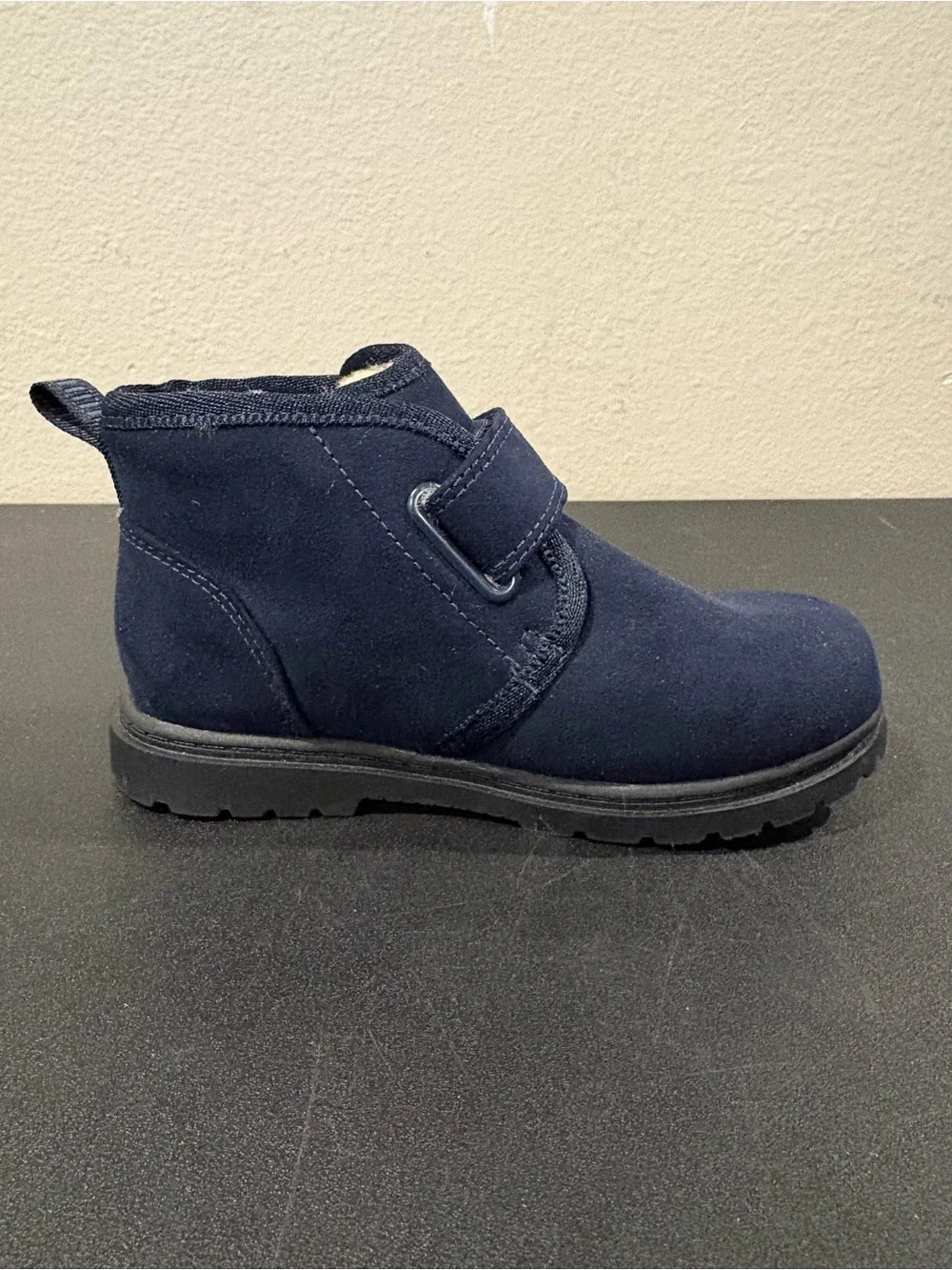 Cat & Jack Boys Magnus Sherpa Lined Ankle Bootie Navy Blue Several Toddler Sizes